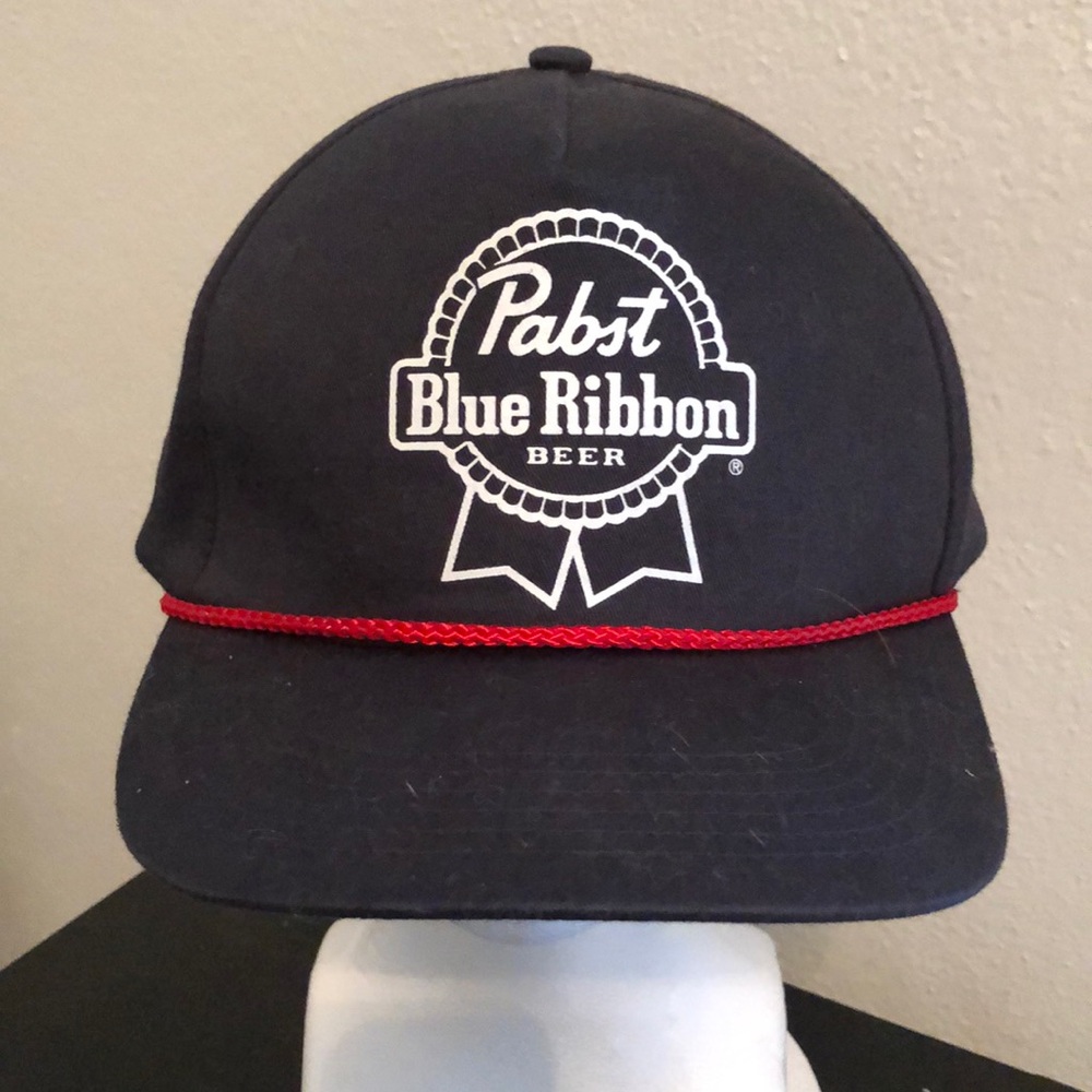 Blue Ribbon Pabst Blue Ribbon Logo with Cord Ranger Cap, Navy